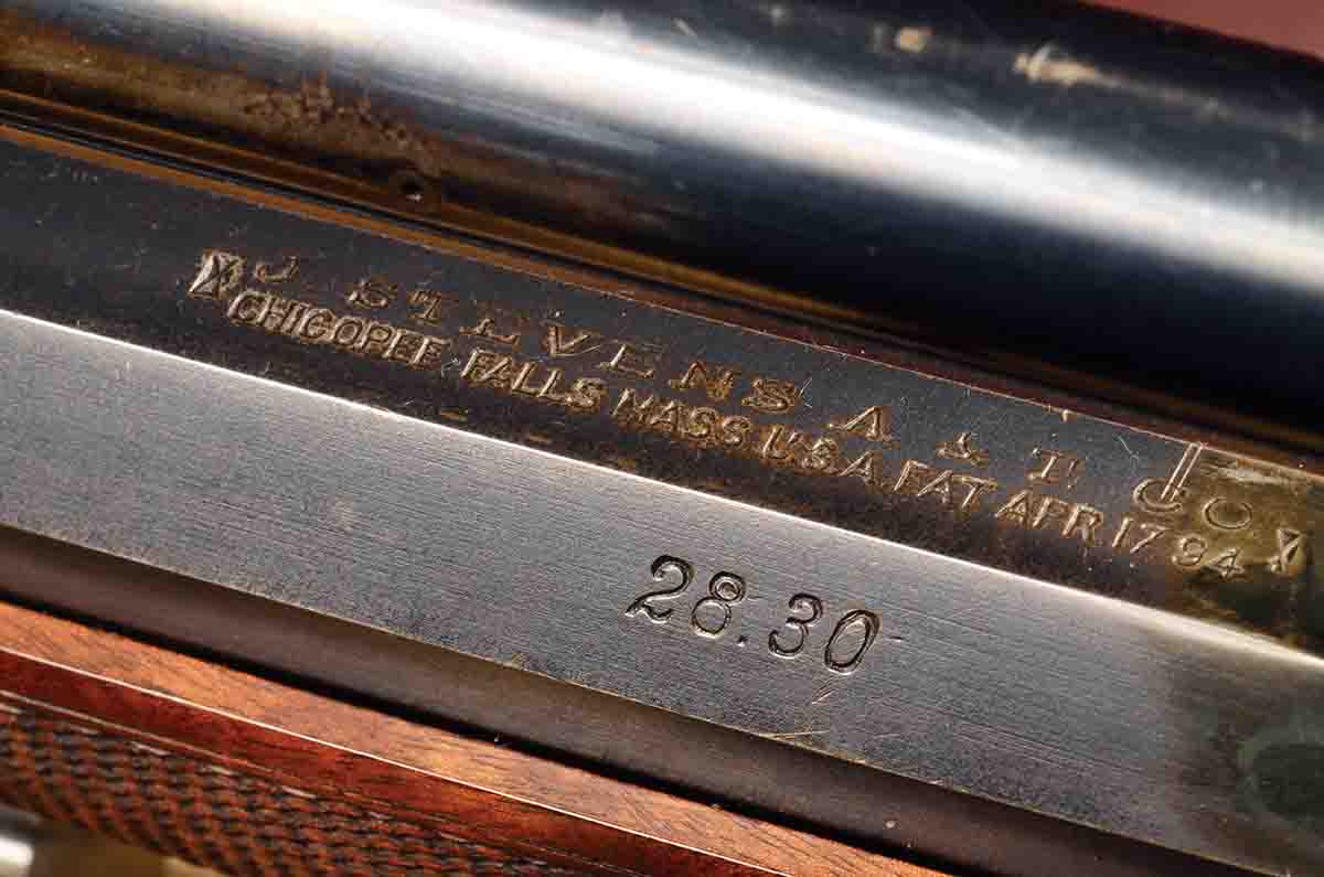 Ned Roberts wrote that the Stevens company had introduced more highly accurate target cartridges than any other. The .28-30 might have dethroned the .32-40 had it not come along just as black powder was being displaced by smokeless. Roberts had at least three Stevens .28-30s and used them on both targets and varmints right into the 1930s.